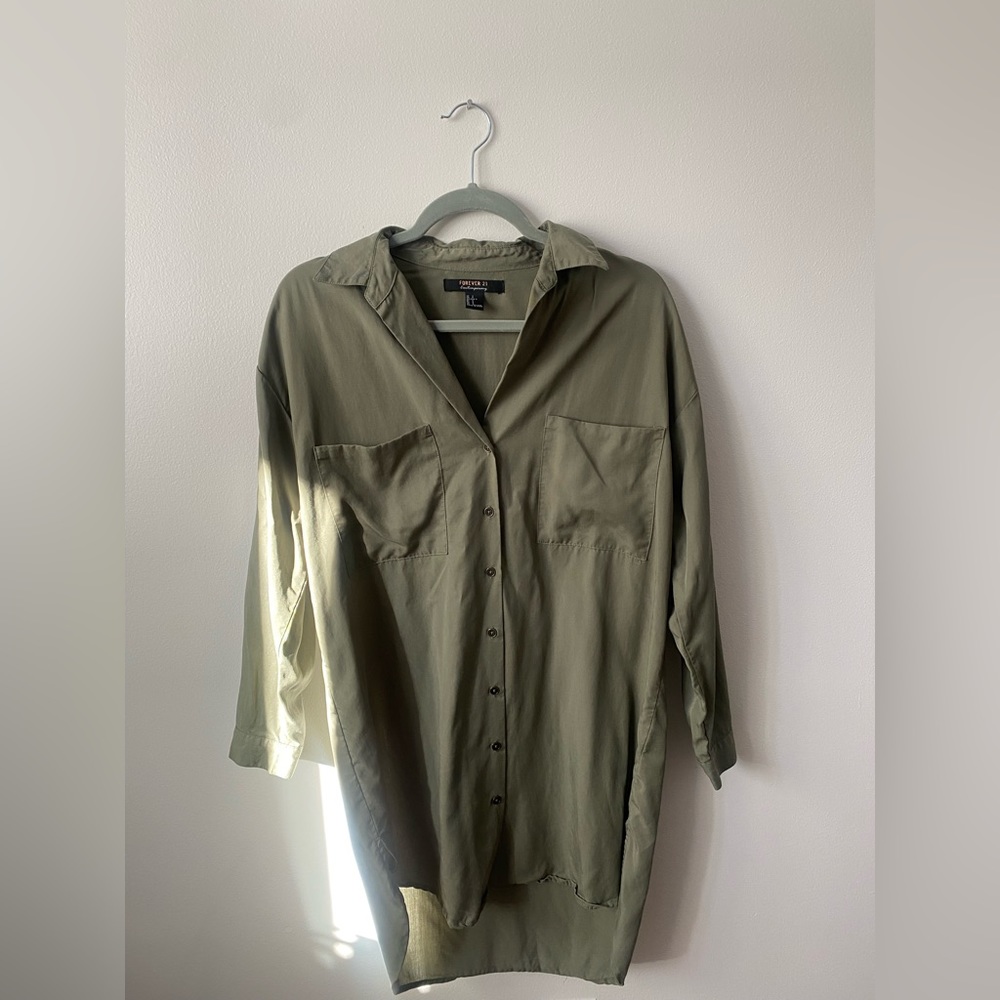 Green Shirt Dress